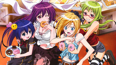 Blondes cleavage skirts long