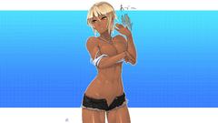 Blondes dark skin anime