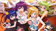 Blondes dress stockings blue