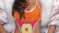 Blondes green eyes fur coat rosie huntington-whiteley 