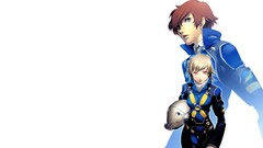 Blondes helmet red eyes