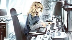 Blondes indoors Oekaki Musume