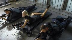 Blondes legs woman Guns