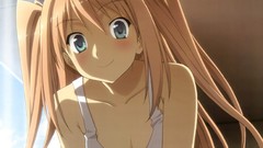 Blondes long hair anime girls blue eyes cleavage twintails Koi 