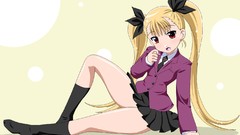 Blondes long hair anime girls seifuku dance in the vampire bund 