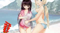 Blondes long hair beach