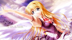 Blondes long hair feathers