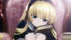 Blondes long hair green eyes gosick Victorique de Blois