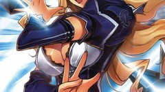 Blondes long hair lingerie blue eyes blue dress huge boobs 