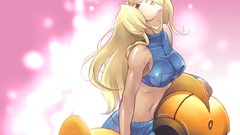Blondes metroid robot suit
