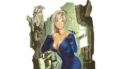 Blondes metroid zero suit