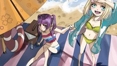 Blondes ocean bikini Birds