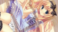 Blondes panties ecchi blue