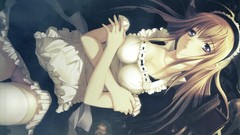 Blondes panties long hair