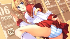 Blondes panties school uniforms