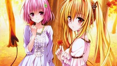 Blondes pink hair long hair anime girls short hair to-love-ru 