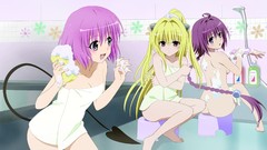 Blondes pink hair long hair brown eyes short hair braids towels 