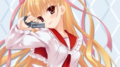 Blondes pistols red eyes