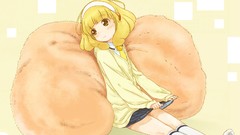 Blondes school uniforms yellow eyes abe kanari hair band Smile 