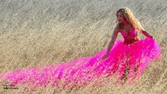 Blondes shakira singers pink clothing. girls in nature exposed 