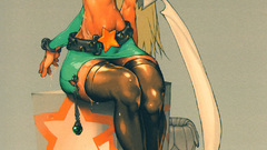 Blondes stockings wet long