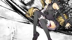 Blondes thigh highs twintails