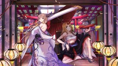 Blondes touhou demons horns