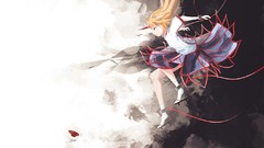 Blondes touhou skirts horns