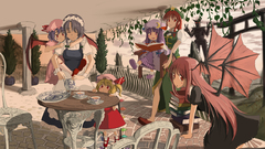 Blondes touhou wings maids