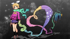 Blondes twins anime girls vocaloid kagamine len kagamine rin 