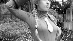 Blondes woman blue cosplay