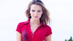 Blondes woman blue eyes