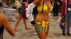 Blondes woman cosplay cleavage