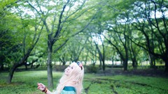 Blondes woman cosplay macross