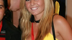 Blondes woman cosplay Pikachu