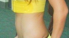 Blondes woman cosplay Pikachu