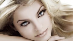 Blondes woman eyes yvonne