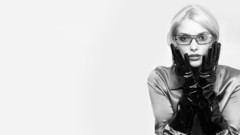 Blondes woman models monochrome