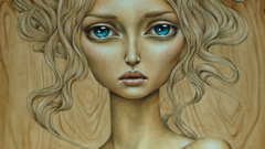 Blondes woman paintings artwork