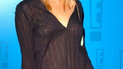 Blondes woman see-through kaley