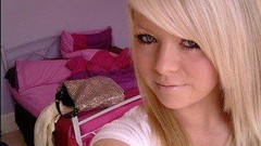 Blondes woman self shot