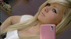 Blondes woman self shot
