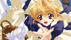 Blondes woman short hair