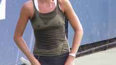 Blondes woman tennis hats