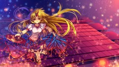 Blondes woman touhou horns