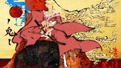 Blondes woman touhou horns