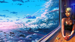 Blondes woman trains vehicles