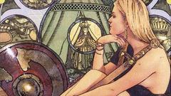 Blondes woman Valkyrie Art