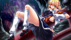 Blondes woman water touhou