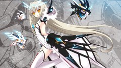 Blondes yellow eyes thigh highs bodysuits Elsword Eve (elsword)